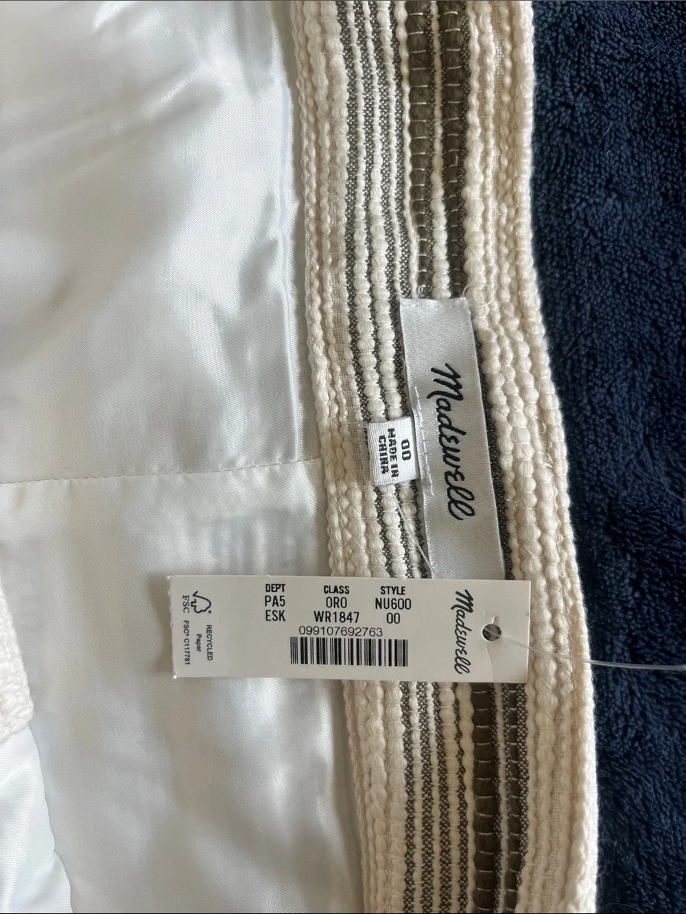 Madewell Cream and Brown Striped Mini Skirt - Picture 4 of 4